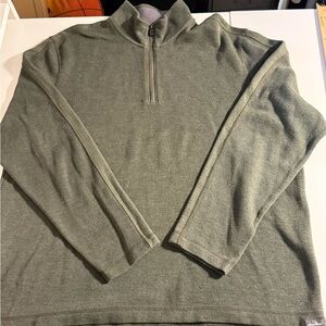 Eddie Bauer Men's Green Half-Zip Sweater Size XL